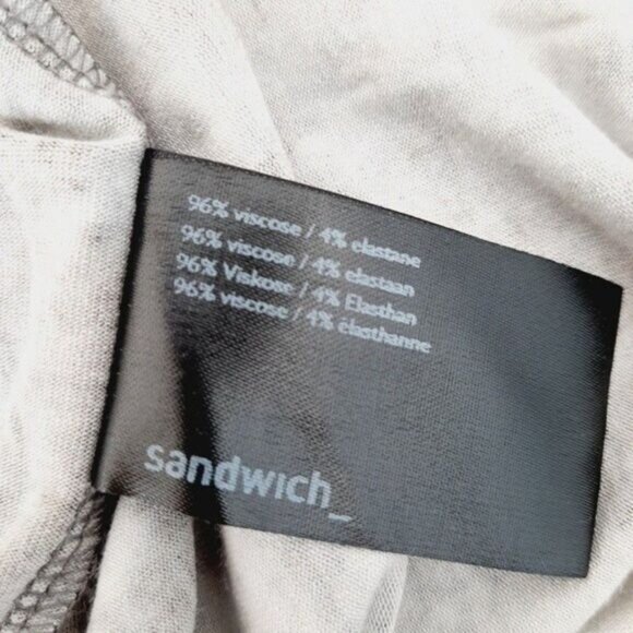 SANDWICH \ Relaxed Fit Mini Dress Watercolor Splatter Grey Sz S - Picture 9 of 9